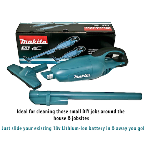 Makita Cordless Vacuum Cleaner 18V 650mL 3.6kPa 1.2kg DCL180Z